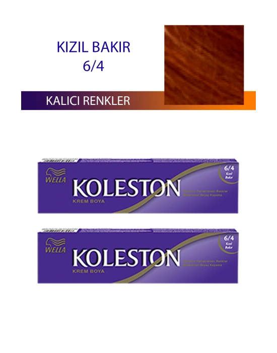 2 Adet Single Tüp Boya Saç Boyası Kızıl Bakır 6/4