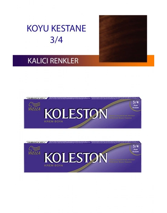 2 Adet Single Tüp Boya Saç Boyası Koyu Kestane 3/4