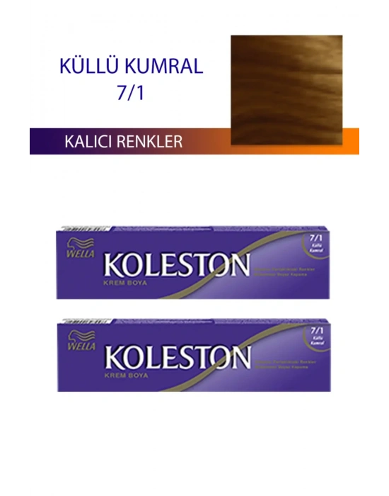 2 Adet Single Tüp Boya Saç Boyası Küllü Kumral 7/1