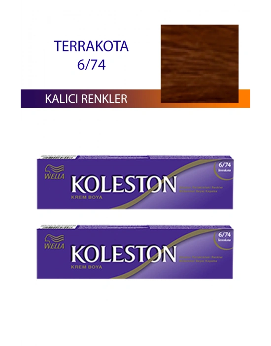 2 Adet Single Tüp Boya Saç Boyası Terrakota 6/74