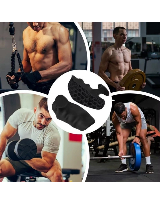 ®  2 Adet Sporcu El Koruma Silikonu – Fitness, Ağırlık Kaldırma ve Antrenman İçin Kaymaz El Pedi