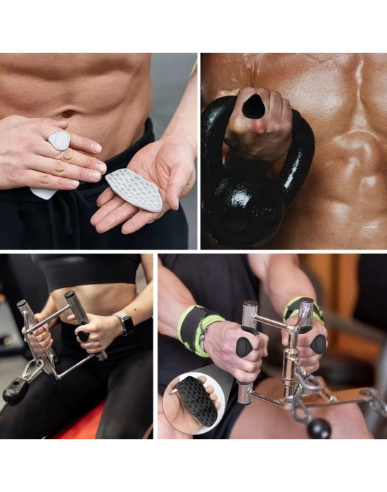 ®  2 Adet Sporcu El Koruma Silikonu – Fitness, Ağırlık Kaldırma ve Antrenman İçin Kaymaz El Pedi