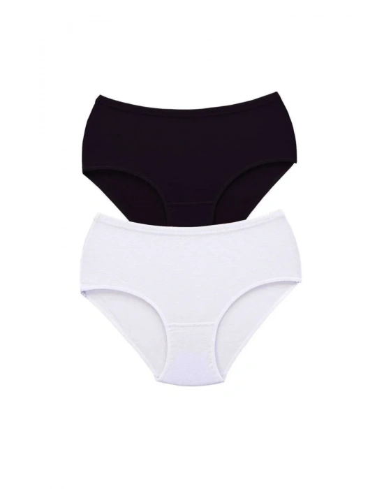 2 Adet Tutku Kadın Yüksek Bel Bato Kalın Lastik Külot S4