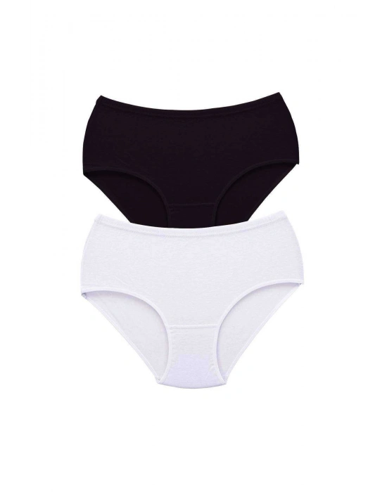 2 Adet Tutku Kadın Yüksek Bel Bato Kalın Lastik Külot S4