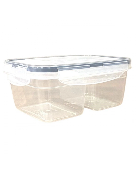 ®  2 Bölmeli 0,45+0,45 Litre Kilitli Kapaklı Erzak Saklama Kabı LC-524