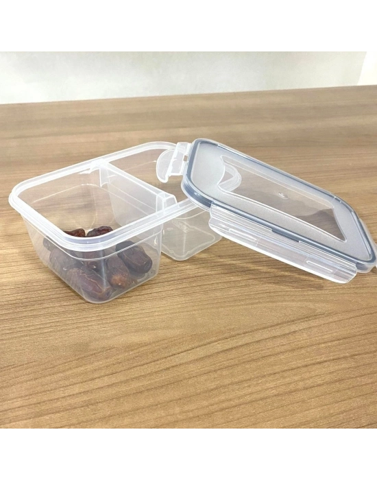 ®  2 Bölmeli 0,45+0,45 Litre Kilitli Kapaklı Erzak Saklama Kabı LC-524