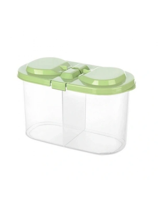 2 Bölmeli Saklama Ve Erzak Kabı 1200 Ml