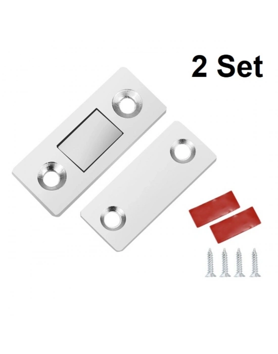 ®  2 Çift Çok Amaçlı Kapı Kapak Dolap Çekmece Mobilya Durdurucu Kapatıcı Mıknatıslar