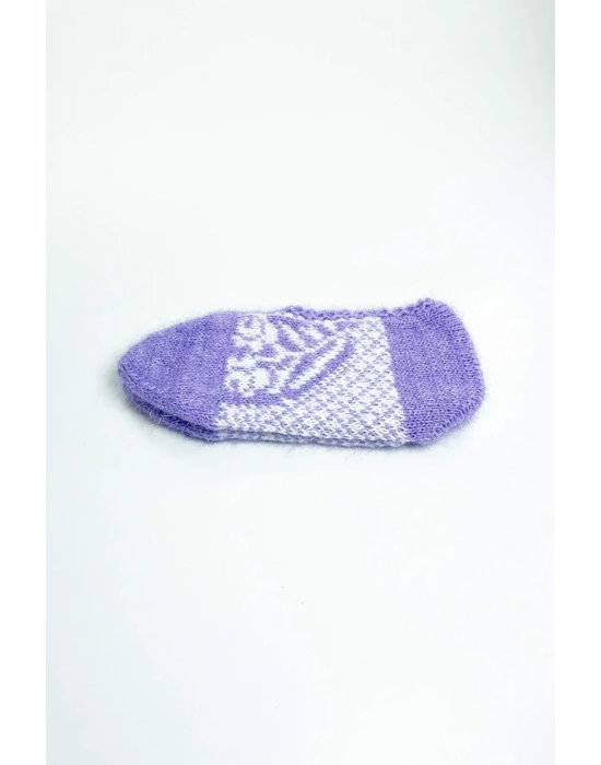 2 Çift El Örgüsü Kışlık Şık Kadın Yün Patik Set 1