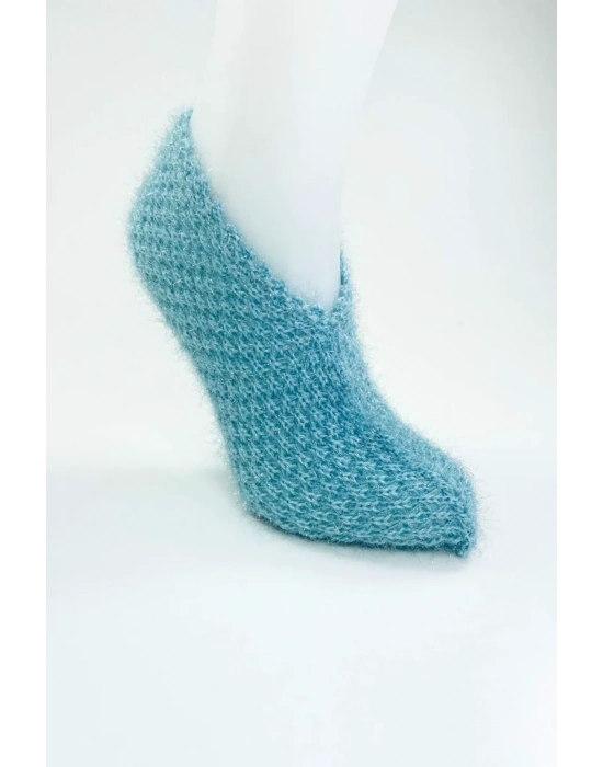 2 Çift El Örgüsü Kışlık Şık Kadın Yün Patik Set 4