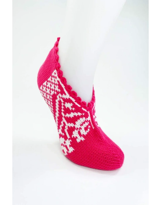 2 Çift El Örgüsü Kışlık Şık Kadın Yün Patik Set 7