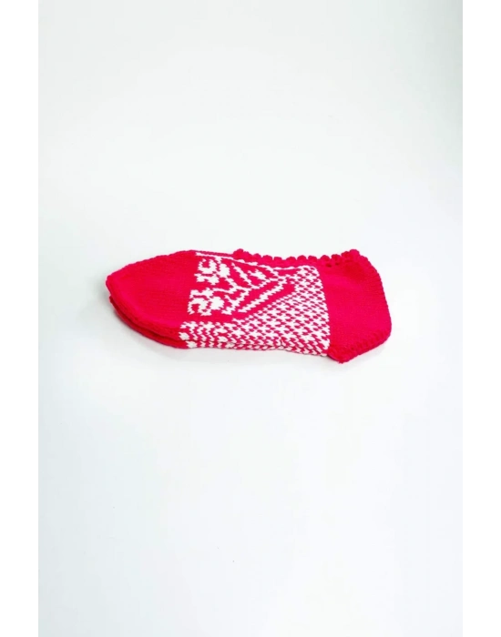 2 Çift El Örgüsü Kışlık Şık Kadın Yün Patik Set 8