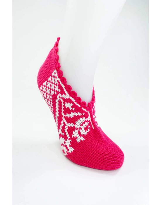 2 Çift El Örgüsü Kışlık Şık Kadın Yün Patik Set 8