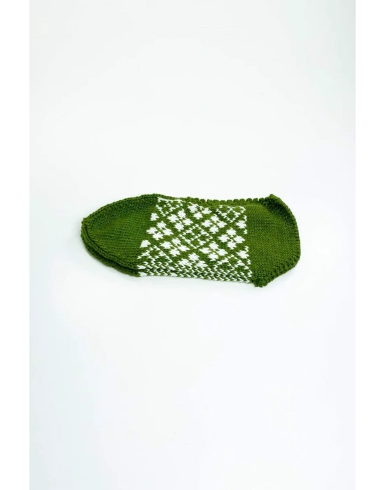 2 Çift El Örgüsü Kışlık Şık Kadın Yün Patik Set 9