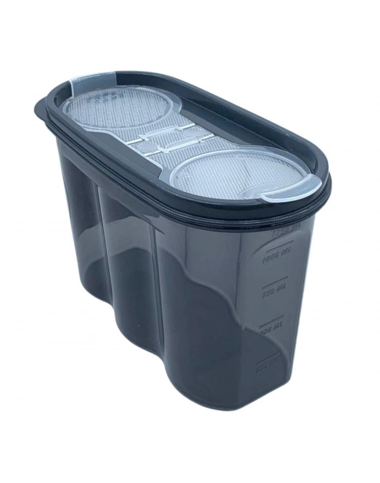 ®  2 Kapaklı Ölçekli Erzak Saklama Kabı - 1,2 Litre - SA930
