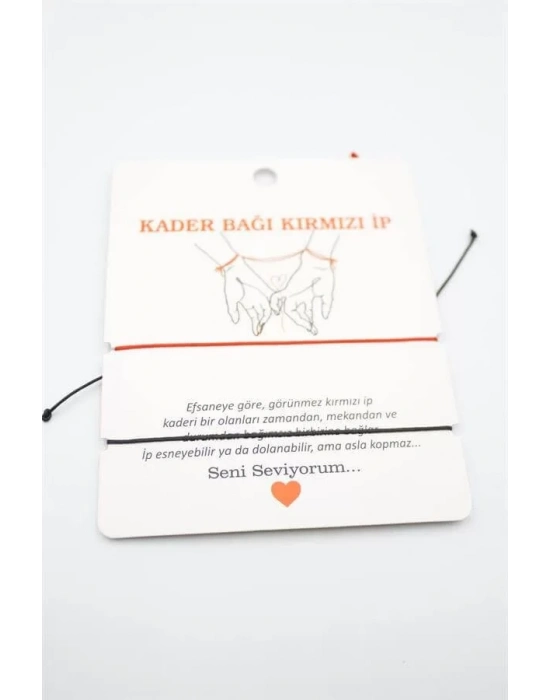 2li Arkadaş Bilekliği - Kırmızı