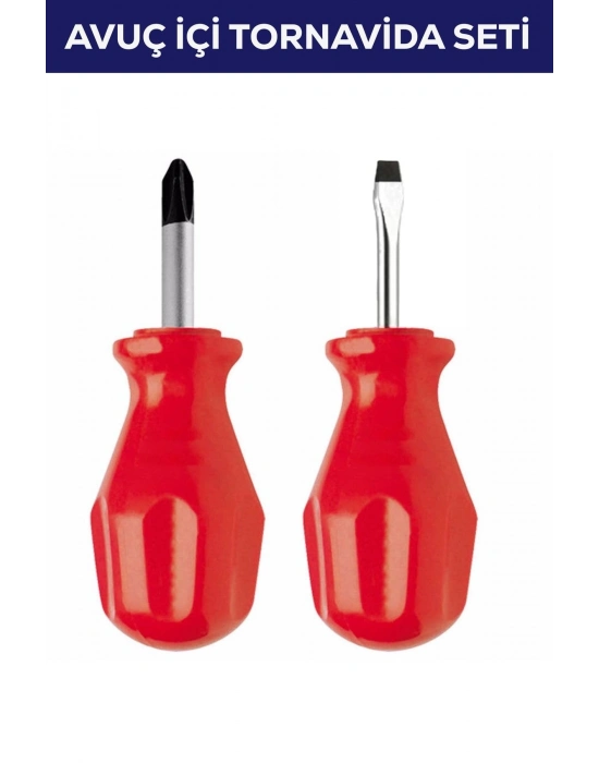 2li Avuç Içi Tornavida Seti Düz Yıldız