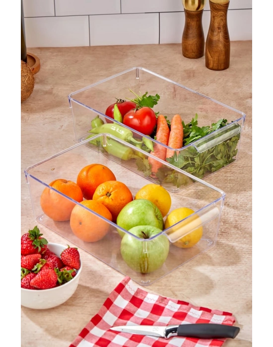 2 Li Buzdolabı Organizeri & Buzdolabı Düzenleyici 4,5 lt