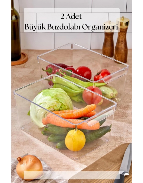 2 Li Buzdolabı Organizeri & Buzdolabı Düzenleyici 6 lt