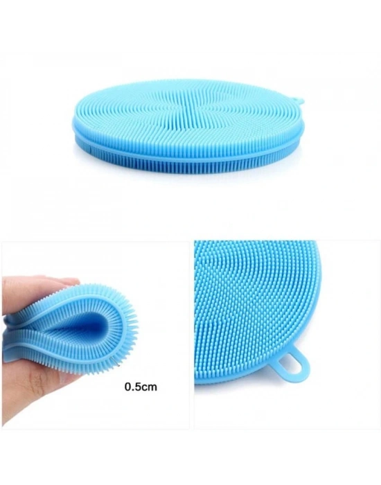 2 Li Çok Amaçlı Silikon Bulaşık Fırçası -nihale- Tutacak