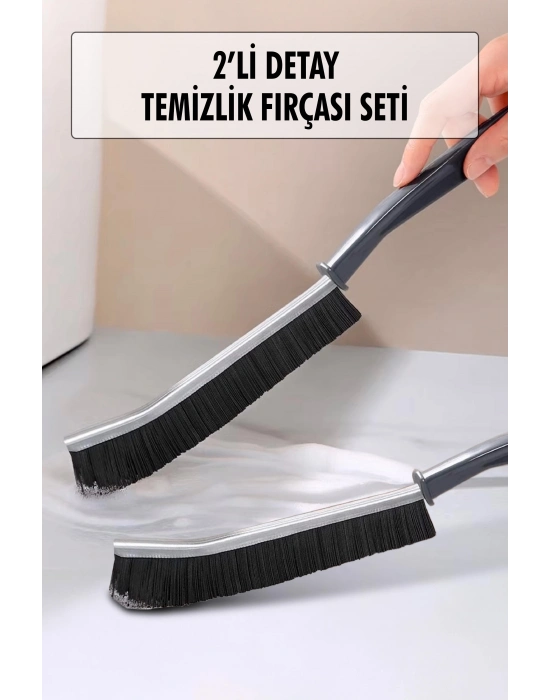 2 Li Çok Amaçlı Temizlik Fırçası & Derz Fırçası & Mutfak Banyo Temizlik Fırçası