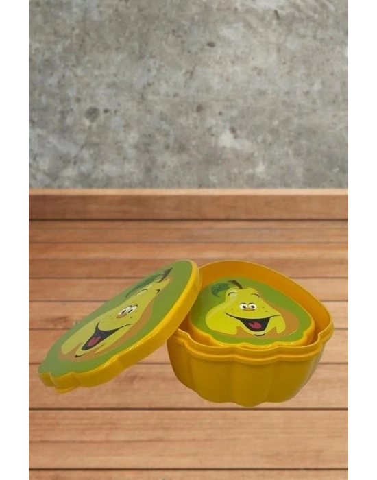 ®  2li İç İçe Geçebilen Armut Model Saklama ve Beslenme Kabı Seti (550 ml + 250 ml)