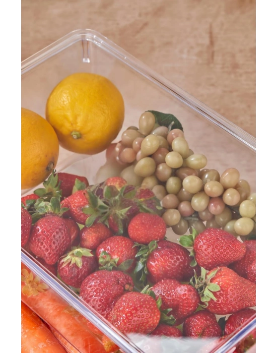 2 Li Kapaklı Buzdolabı Organizeri & Buzdolabı Düzenleyici 4,5 lt