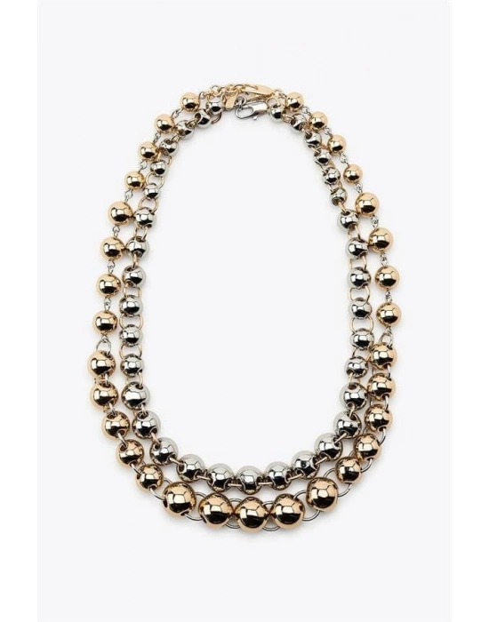 2li Kombine Toplu Zincir Kolye - ÇOK RENKLİ