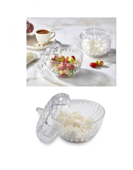 2Li Mika Dekoratif Şekerlik Lokumluk Seti