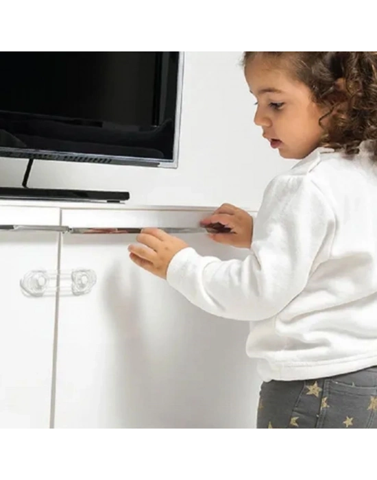 ®  2li Mini Çok Amaçlı Kilit- Çocuk Güvenlik Gereçkerli Çekmece,Dolap,Kapak Kilidi