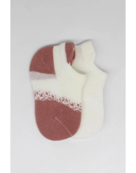 2Li Penye Sneakers Çorap 20105 Ekru Pudra