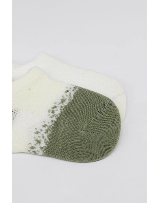 2Li Penye Sneakers Çorap 20105 Nil Ekru