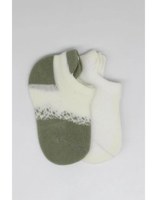 2Li Penye Sneakers Çorap 20105 Nil Ekru