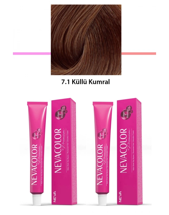 2 li Set Premium 7.1 Küllü Kumral - Kalıcı Krem Saç Boyası 2 X 50 g Tüp
