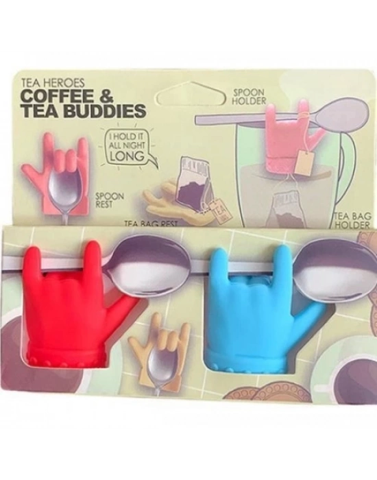 2li Silikon Tutucu Çay ve Kahve Aksesuar Seti