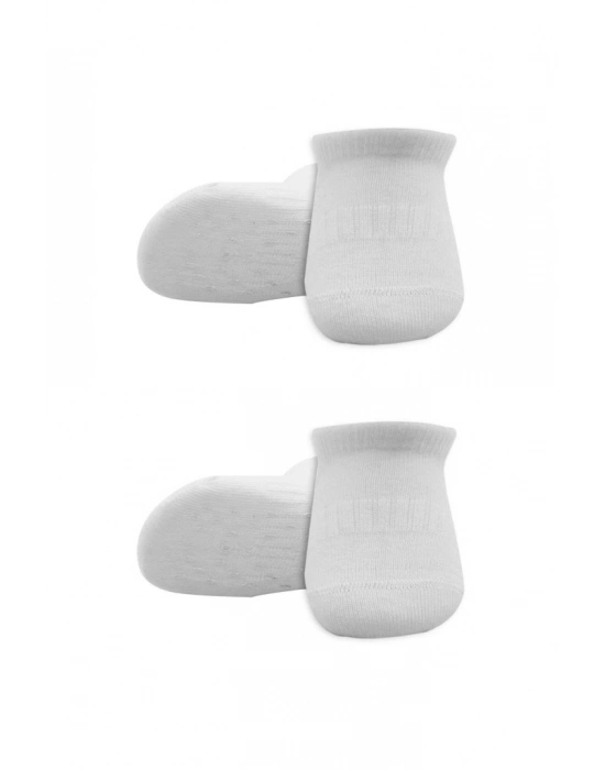 2Li Sneakers Kaymaz Basic Penye Çorap 20103 Beyaz Beyaz