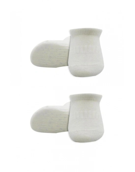 2Li Sneakers Kaymaz Basic Penye Çorap 20103 Ekru Ekru