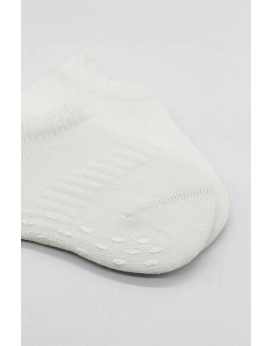 2Li Sneakers Kaymaz Basic Penye Çorap 20103 Ekru Ekru