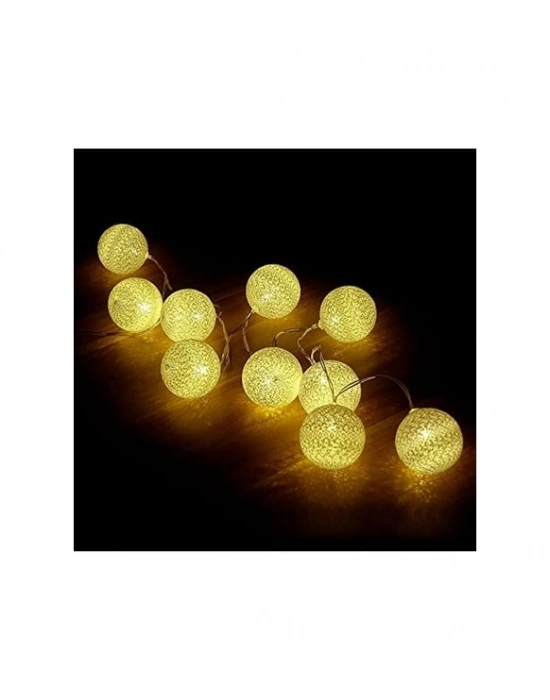 2 Metre 10’lu Top Led Işık - Pilli Gün Işığı Dekoratif Aydınlatma