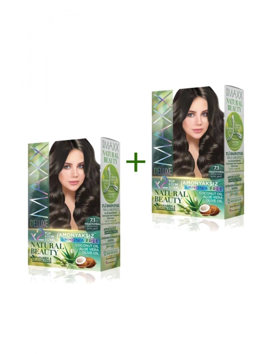 2 Paket Natural Beauty Amonyaksız Saç Boyası 7.1 Küllü Kumral