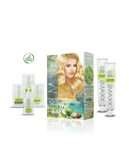 2 Paket Natural Beauty Amonyaksız Saç Boyası 9.0 Doğal Sarı