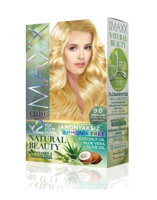 2 Paket Natural Beauty Amonyaksız Saç Boyası 9.0 Doğal Sarı