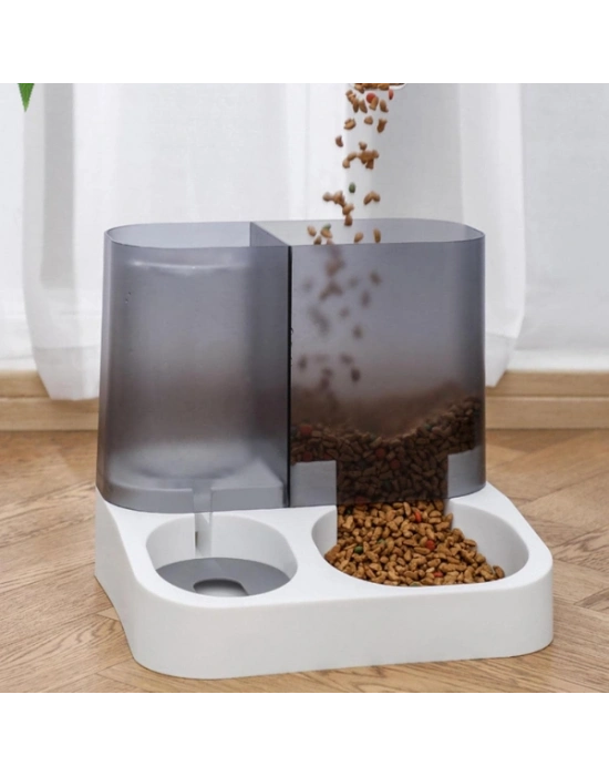 2si 1 Arada Otomatik Kedi Mama ve Su Kabı