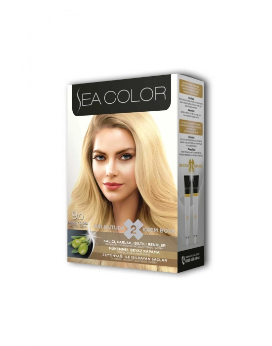 2 Tüp Krem Saç Boyası Seti Buğday Sarısı No:9.0