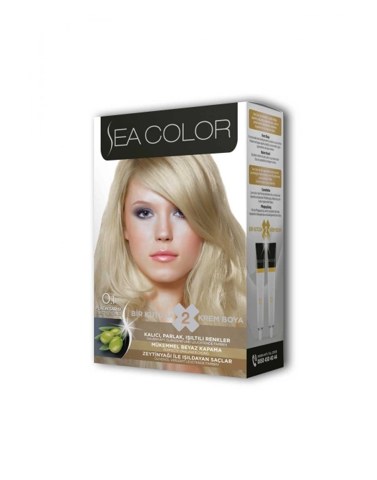 2 Tüp Krem Saç Boyası Seti Platin Sarısı No:0.1