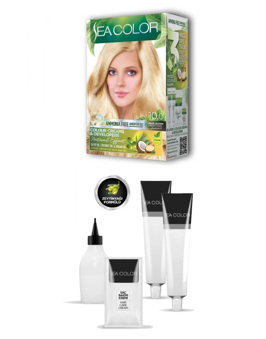2 Tüp Krem Saç Boyası Seti Sedef Sarı No:10.0
