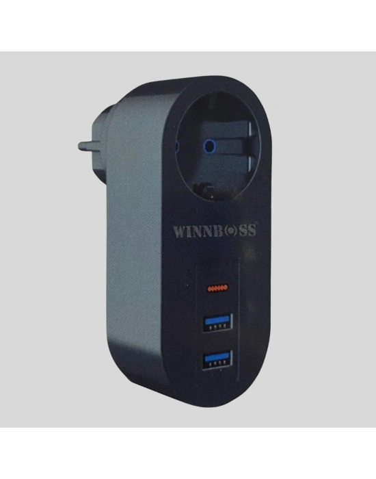 ®  2 USB,1 TYPE-C Girişli 1li Çocuk Korumalı,Isıya Karşı Dayanıklı 2500Watt Termal Akım Korumalı Priz