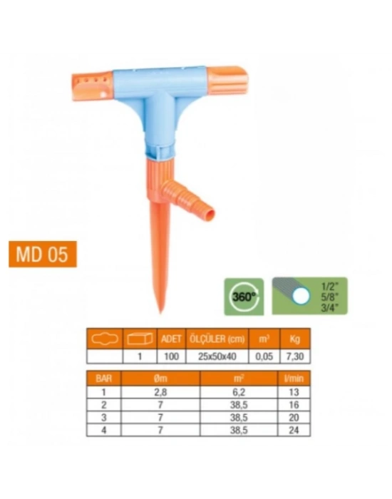 2 Yönlü & T Normal Sprink Fıskiye