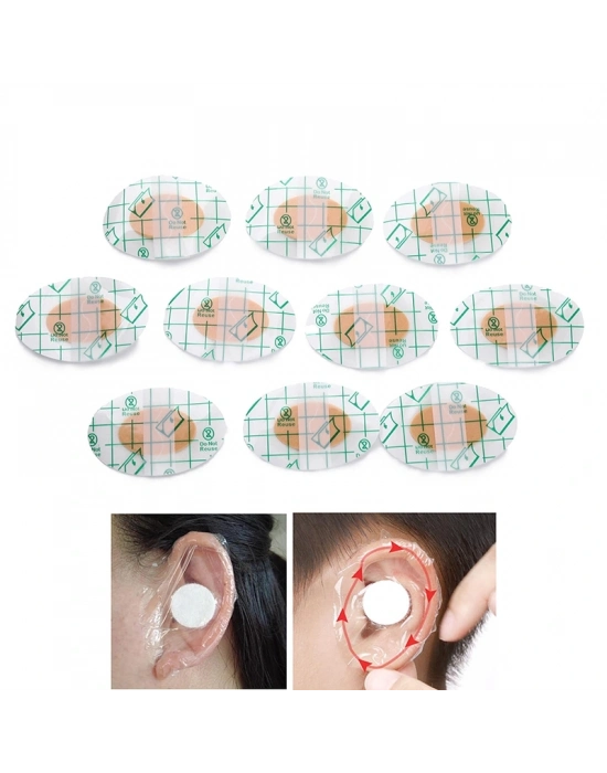 20 Adet Bebek Banyo Havuz Kulak Bandı -şeffaf Su Geçirmez Yapışkanlı Bant Kuaför Bandı