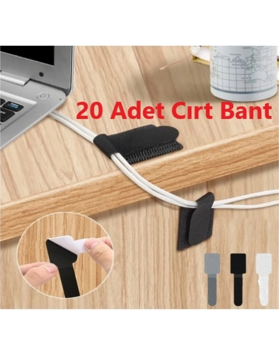 20 Adet Kendinden Yapışkanlı Cırt Cırtlı Bant